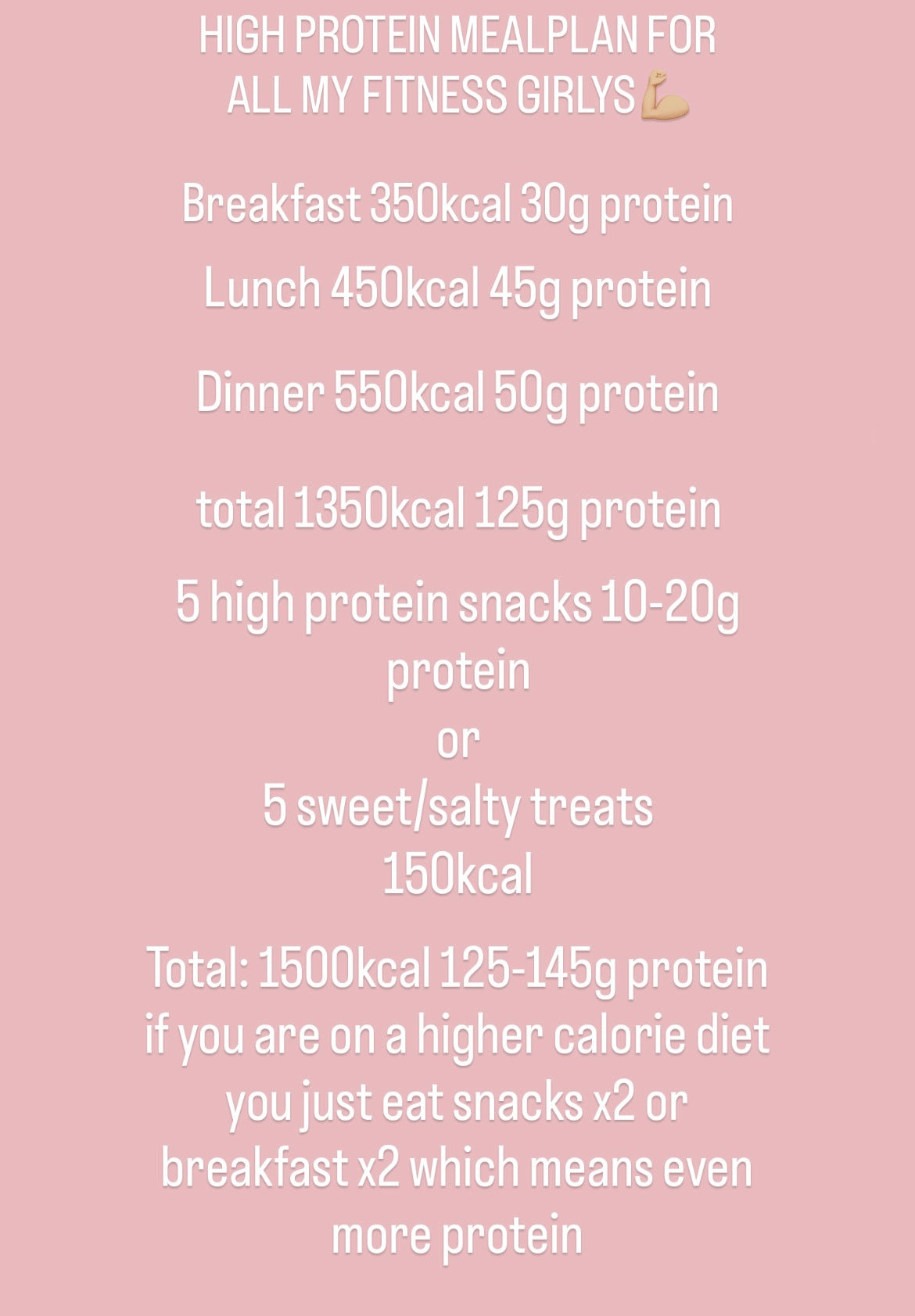 Mealplan High Protein Edition 1500-1800kcal