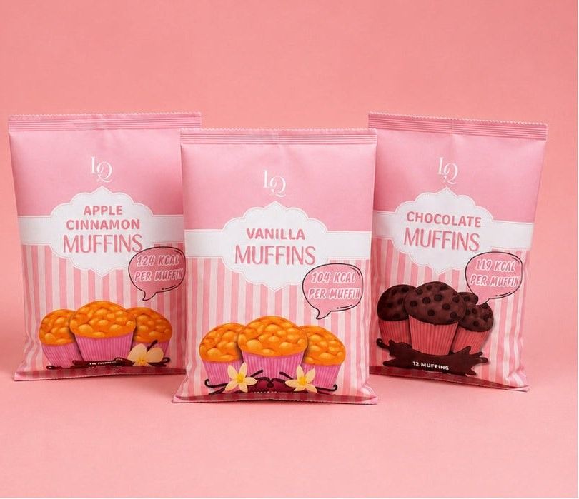 Linaqol kalorisnåla muffinmixer i vanilj, choklad och äppelkanel